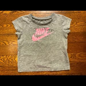 Pink & Gray Nike Tulip Hem Shirt Size 24 Months